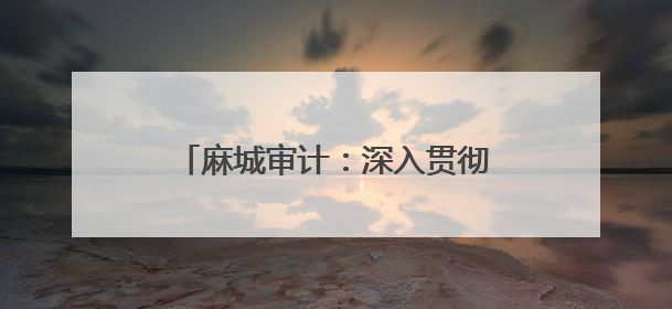麻城审计：深入贯彻中央八项规定精神 筑牢审计质量生命线