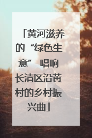 黄河滋养的“绿色生意” 唱响长清区沿黄村的乡村振兴曲