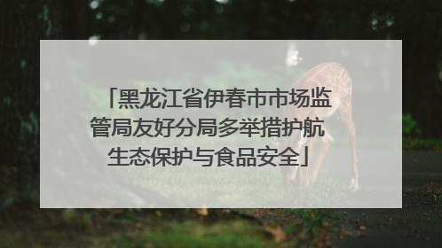 黑龙江省伊春市市场监管局友好分局多举措护航生态保护与食品安全