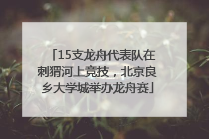 15支龙舟代表队在刺猬河上竞技，北京良乡大学城举办龙舟赛