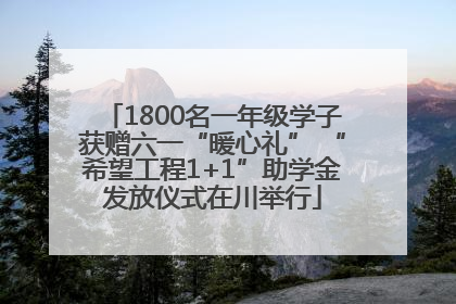 1800名一年级学子获赠六一“暖心礼” “希望工程1+1”助学金发放仪式在川举行