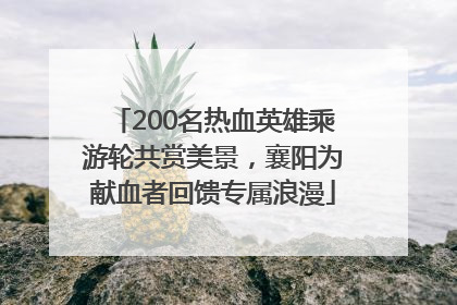 200名热血英雄乘游轮共赏美景，襄阳为献血者回馈专属浪漫