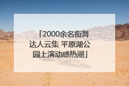 2000余名街舞达人云集 平原湖公园上演动感热潮