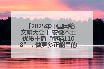 2025年中国网络文明大会丨 安徽本土优质主播“熊猫1108”：做更多正能量的事情 带给大家快乐