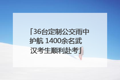 36台定制公交雨中护航 1400余名武汉考生顺利赴考
