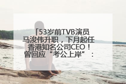 53岁前TVB演员马浚伟升职，下月起任香港知名公司CEO！曾回应“考公上岸”：真不是公务员