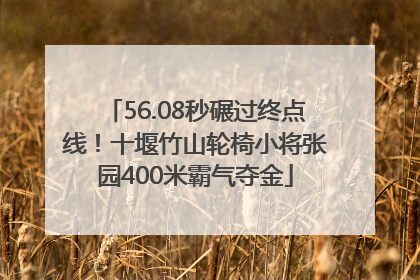 56.08秒碾过终点线！十堰竹山轮椅小将张园400米霸气夺金