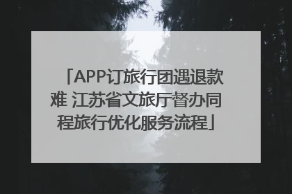 APP订旅行团遇退款难 江苏省文旅厅督办同程旅行优化服务流程